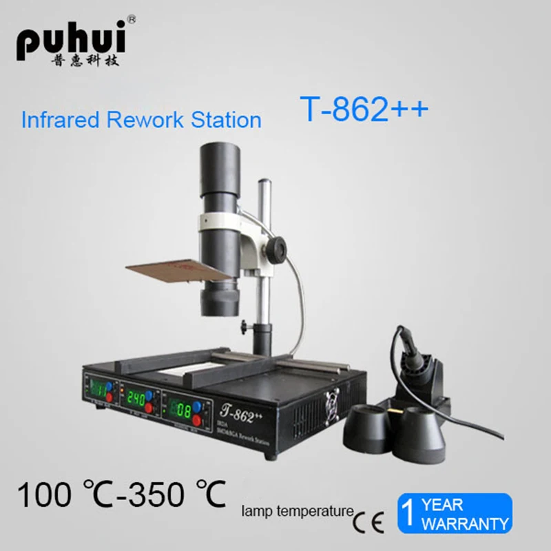 

PUHUI T862++ Soldering Welder IRDA Lnfrared Bga Rework Machine BGA SMD SMT Desoldering Rework Station rework station