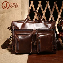 Free shipping Fashion genuine leather man bag male waxing oil vintage leather travel bag handbag cross-body bag chocolate