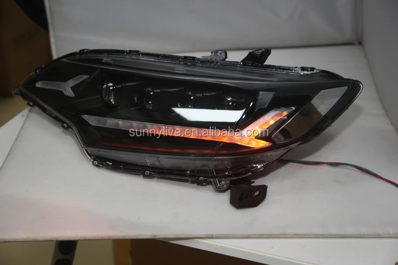 Full led headlight For HONDA for Fit Jazz- year Black Housing JC