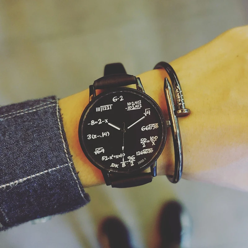 

Original Creative Brand Quartz Watch 2017 Arithmetic Personality Couple Watches Fashion Casual Mathematical Wristwatch LZ2284