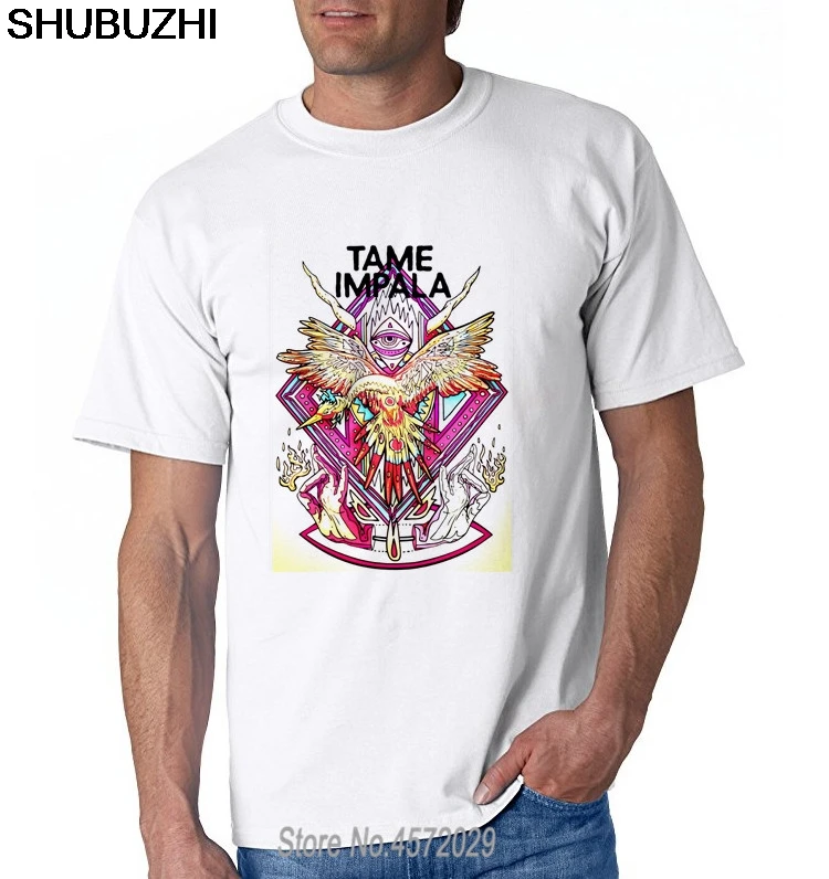

men fashion brand t shirt Funny Hip Hop Tee Shirt Men's Crew Neck Tees Designer Mens Tame Impala T-Shirts euro size