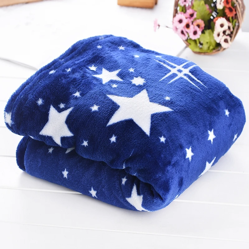 Urijk Stars Galaxy Throw Blanket Thicken Weighted Soft Blankets Flannel