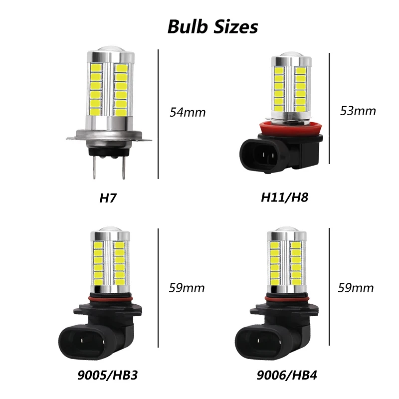 2x H11 H8 9005 HB3 9006 HB4 H7 светодиодный туман светильник лампы Автомобильный светодиодный бег светильник s авто фар дальнего света DRL белого и голубого ледяного цвета 12V