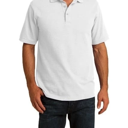 Port & Company KP155 Mens Core Blend Pique Polo T-Shirt White - 2XL (1)