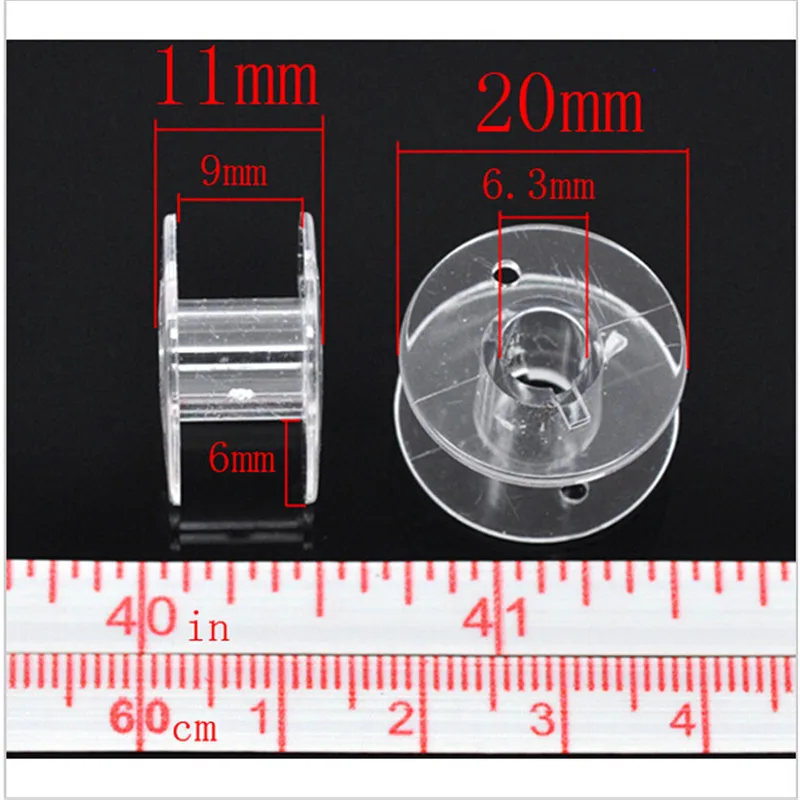 50 шт. прозрачные пустые катушки пластиковые катушки для швейной машины швейные нитки пустые катушки для домашнего шитья аксессуары AA7247