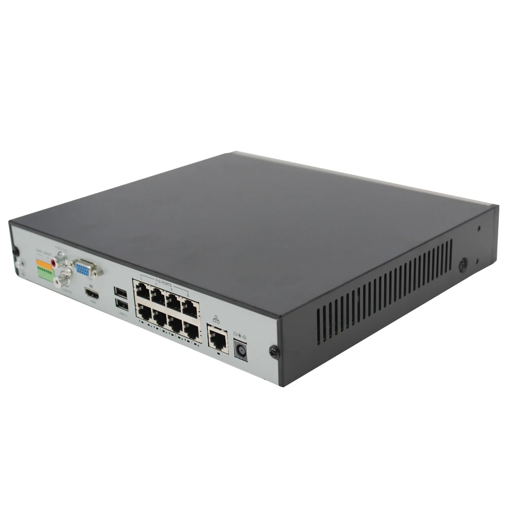 Anpviz 4K разрешение 8CH POE NVR NVR3008-4K-8P 8-Канальный Plug& Play сетевой видеорегистратор H.265 8 POE портов 1-ch HDMI до 8MP