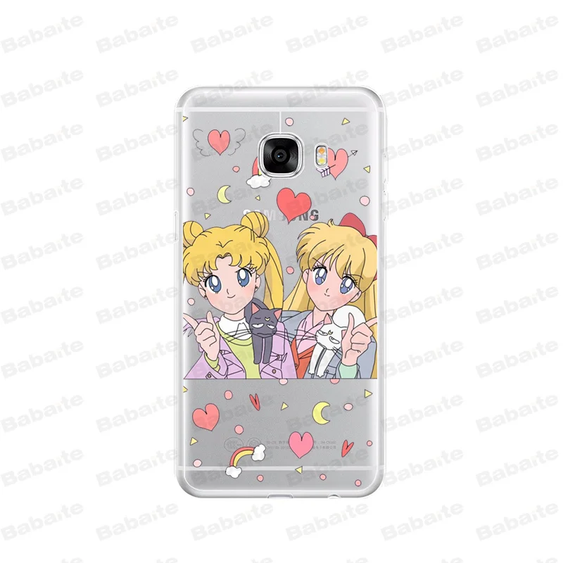 Мягкий силиконовый прозрачный чехол для телефона Babaite Sailor Moon с рисунком для девочек samsung S5 S6 S6 edge S7 edge S8 Plus S9 Plus