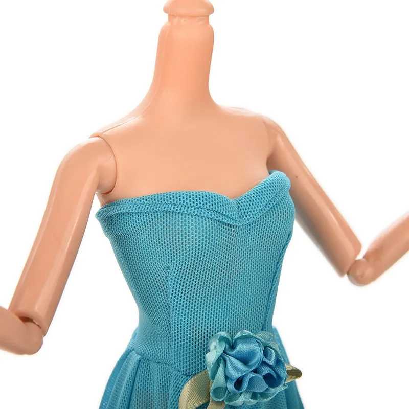 Голубое вечернее платье ручной работы Кукольное свадебное платье мебель для куклы марионетка одежда куклы аксессуары разные стили