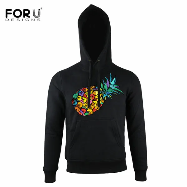 FORUDESIGNS/ дизайн, женский свитер, пуловер, с принтом ананаса, с круглым вырезом, одежда, спортивные худи для женщин, девочек, мужчин - Цвет: CC2796Z1B