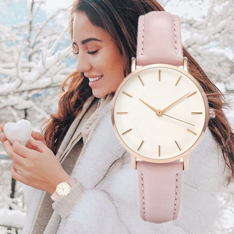 

New Arrive Fashion Simple Women Watches Ladies Casual Leather Watch Montre Femme Horloges Vrouwen Zegarek Damski Relojes Mujer