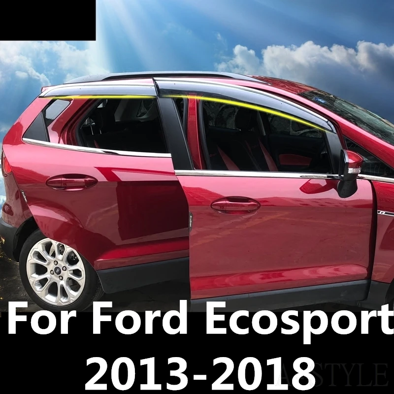 Для Ford Ecosport 2013- хромированный автомобильный оконный солнцезащитный вентиляционный козырек защита от дождя Защита от Солнца/дождя наружное украшение авто аксессуары