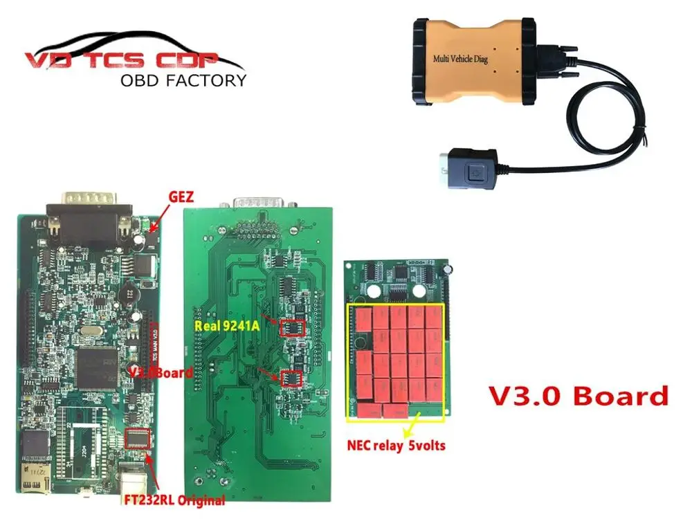 Супер V3.0 PVB доска VD TCS CDP Pro plus Бесплатный активный сканер с Bluetooth такой же как mvd диагностический инструмент. R0/2015R3 - Цвет: v3.0 no Bluetooth