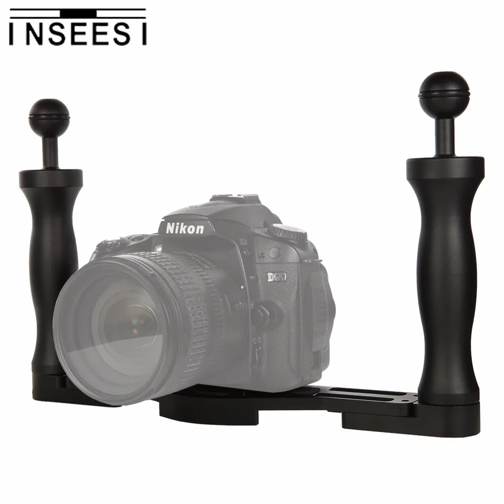 

INSEESI (INSEESI) double handle aluminum tray stabilizer platform for underwater camera Diving tray support shell for DSLR
