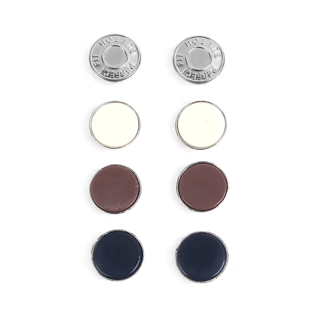Doreenbeads 1 компл.(8 шт.) из Металла Пуговицы отрегулировать талии Размеры вашего Джинсы для женщин Брюки для девочек Мотобрюки подвижные практические кнопку все потребности