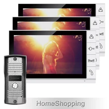 ENVÍO GRATIS Seguridad Para El Hogar 9 “TFT LCD de Color de Vídeo teléfono de Puerta de Intercomunicación Del Sistema 3 Pantallas + Cámara de Visión Nocturna Al Aire Libre AL POR MAYOR
