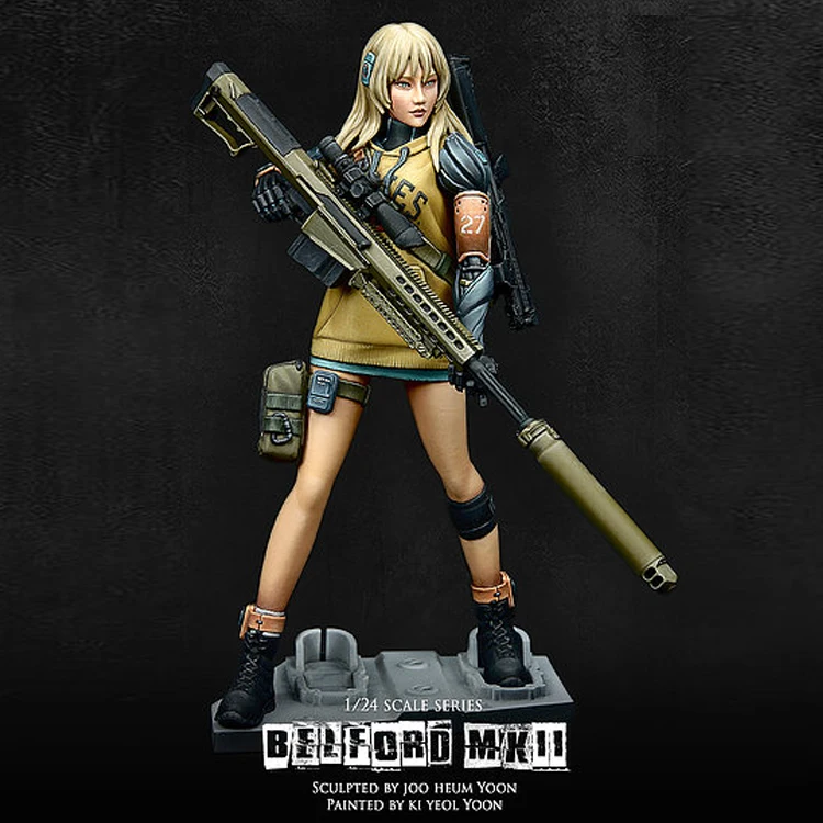 

Free Shipping 1/24 Scale Unpainted Resin Figure Belford MK2 collection figure