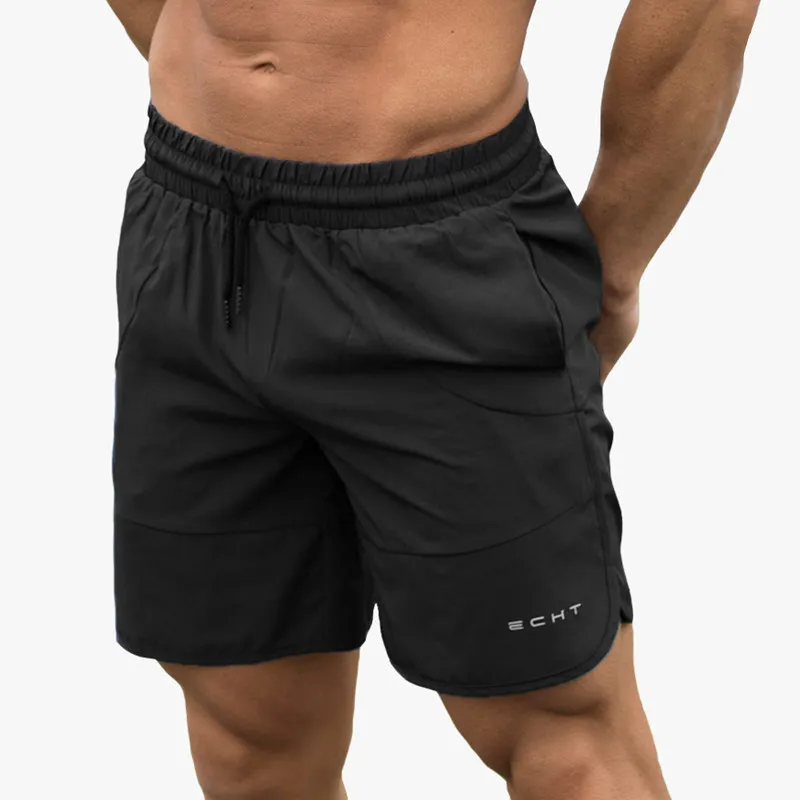 Летние Стильные Мужские дышащие шорты для фитнеса, бодибилдинга, модные повседневные спортивные мужские бегуны для тренировок, брендовые пляжные облегающие короткие штаны