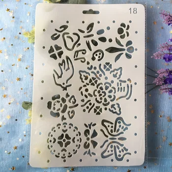 

26cm Bird Flowers DIY Craft Layering Stencils Painting Scrapbooking Stamping Embossing Album Paper Template