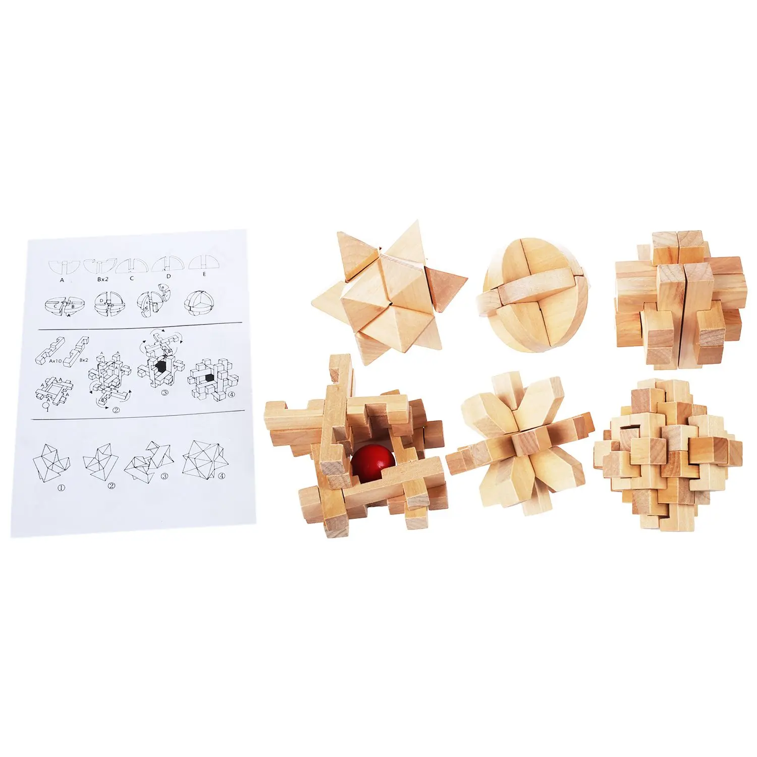 Набор из 6 3D Деревянный Классический Кубик Genius паззлы и головоломки Старый Китай Любань головоломки Замок развивающие игрушки подарок f