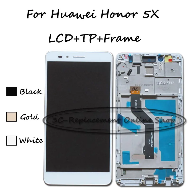 imágenes para Para huawei honor 5x kiw-l22 kiw-l23 kiw-l24 kiw-tl00 kiw-tl00h kiw-cl00 kiw-ul00 lcd display + touch screen digitizer + frame imágenes para Para huawei honor 5x kiw-l22 kiw-l23 kiw-l24 kiw-tl00 kiw-tl00h kiw-cl00 kiw-ul00 lcd display + touch screen digitizer + frame