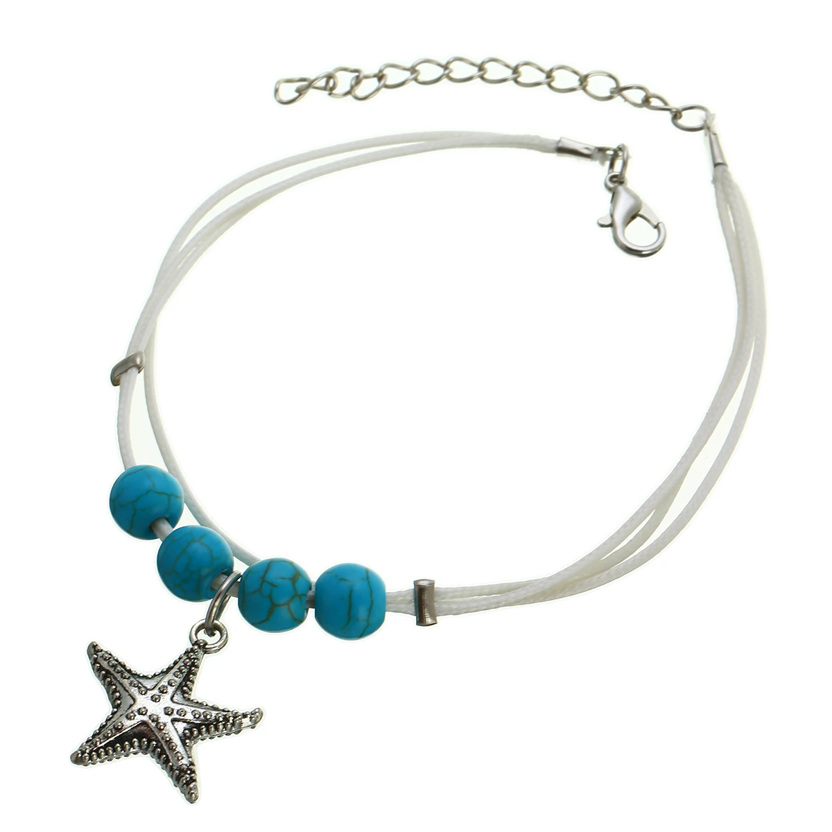 Shellhard Natural Beads Starfish Anklets For Women 2019 Fashion Vintage Handmade Sandal Barefoot Statement Foot Chain Jewelry