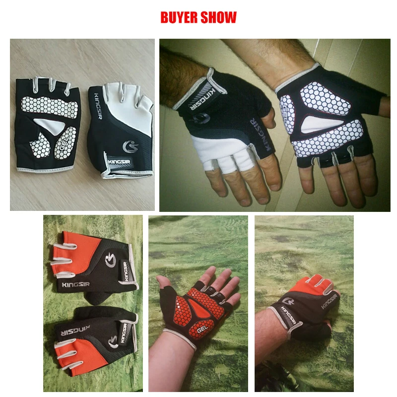 1 Pair Outdoor Sport Gloves Summer Cycling Bike Bicycle Riding Gym Fitness Half Finger Gloves Shockproof Mittens S/M/L/XL/XXL