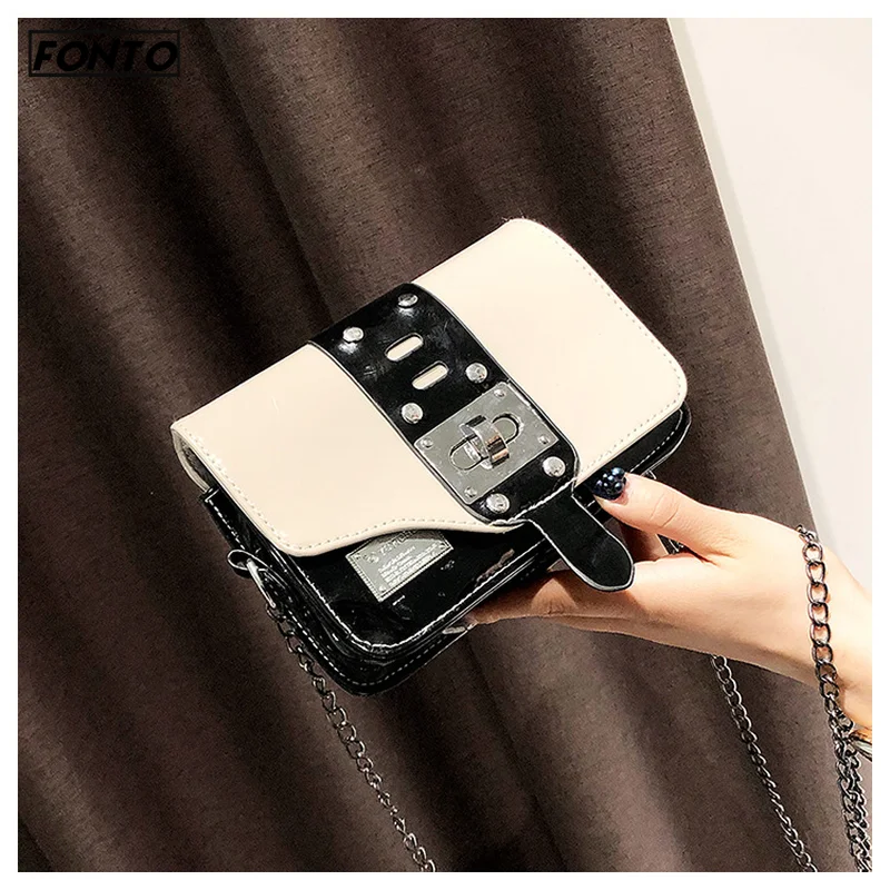 

New Hot Bags for Women PU Leather Ladies Crossbody Bag Wild Slung Shoulder Bag Paint Chain Handbags Shopping Messenger Bag