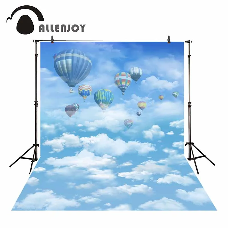 Фон для фотосъемки Allenjoy с воздушным шаром и голубым небом|blue sky backdrop|background photographysky