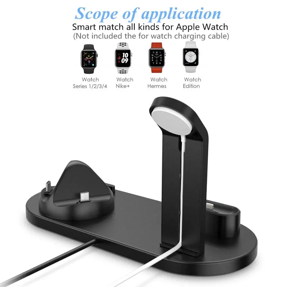 Зарядная док станция 3 в 1 для iPhone 11 X XR XS 8 7 6 Apple Watch SE 5 4 2 Airpods|Зарядные устройства| |