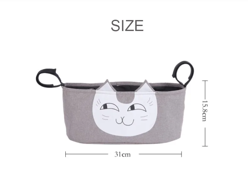 Universal Baby Stroller Organizer Large Capacity Mummy Diaper Bag Cartoon Travel Carriage Pram Bottle Bags Stroller Accessories