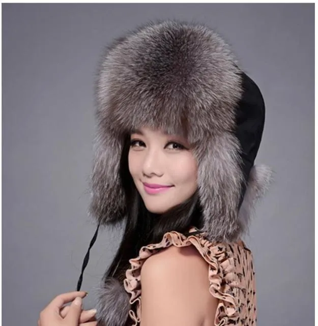 Лучший рождественский подарок! Новое поступление, модная женская шапка из натурального Лисьего меха, русская теплая меховая шапка leifeng,, 6 цветов