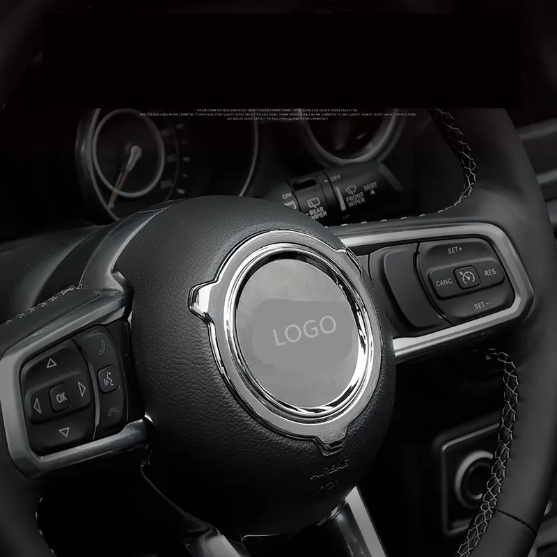 

Center Steering Wheel Decorated Cover For Jeep Wrangler JL 2018 AAA212