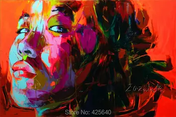 

Palette knife painting portrait Palette knife Face Oil painting Impasto figure on canvas Hand painted Francoise Nielly 16