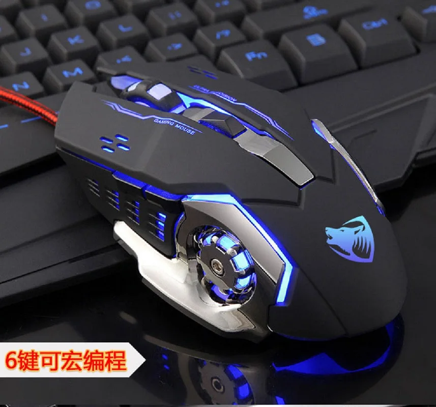 

USB Wired Gaming Mouse 3200dpi 7 color Backlight Breathing Comfort Gamer Mice for Computer Desktop Laptop Windows 10 MAC OS Mute