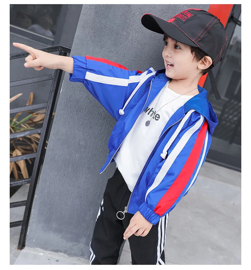  autumn pure color sport jacket for boys children casual hooded windbreaker outwear kids coat children clothing (11)