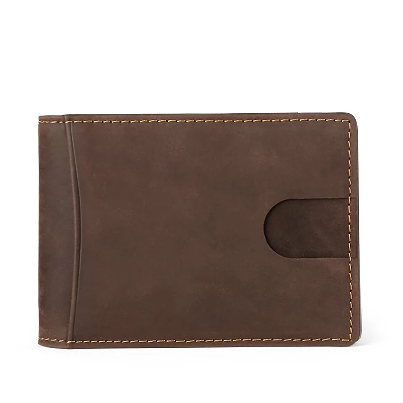 

Slim Mens Wallet with Money Clip Bifold Genuine Leather RFID Blocking Front Pocket Minimalist Credit Card Holder