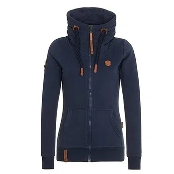 

Autumn Hooded Zipper Hoodies Women Loose Cotton Long Sleeve Solid Sweatshirts Plus Size Pocket Harajuku Polerones Mujer
