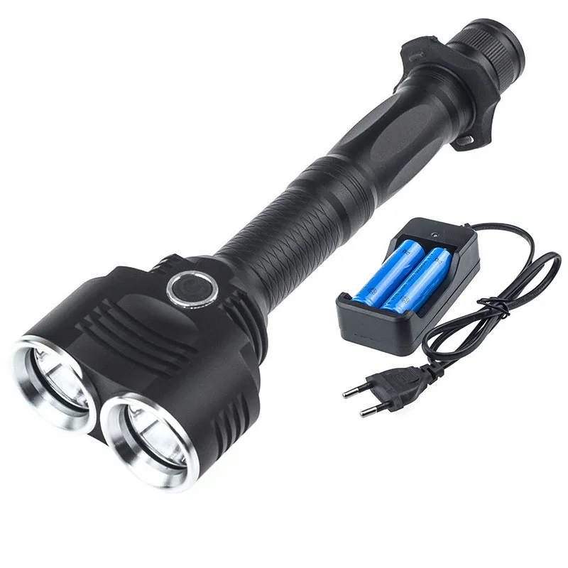 High Quality Cree xml 2*T6 Bulbs Gladiator Flashlight Powerful Flat