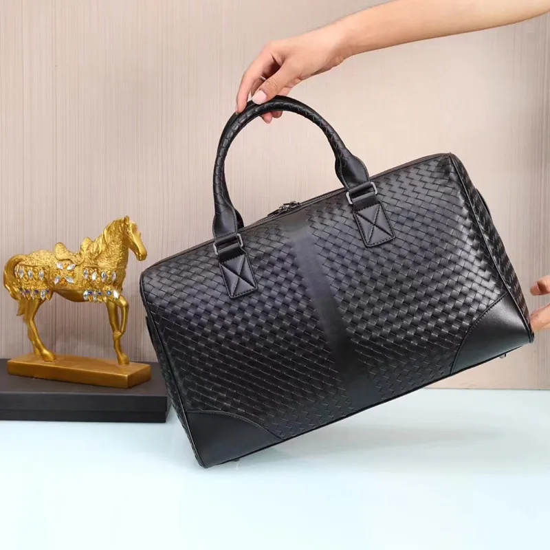 Kaisiludi кожаная тканая сумка мужская сумка дорожная сумка женская деловая сумка для покупок модная