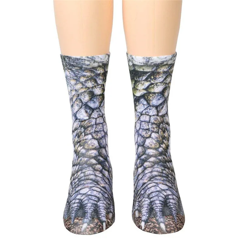 3D носки с имитацией лап животных хлопковые носки новые носки с рисунками животных, собак, лошадей, кошек, тигров, динозавров, лап для мужчин и женщин, забавные носки