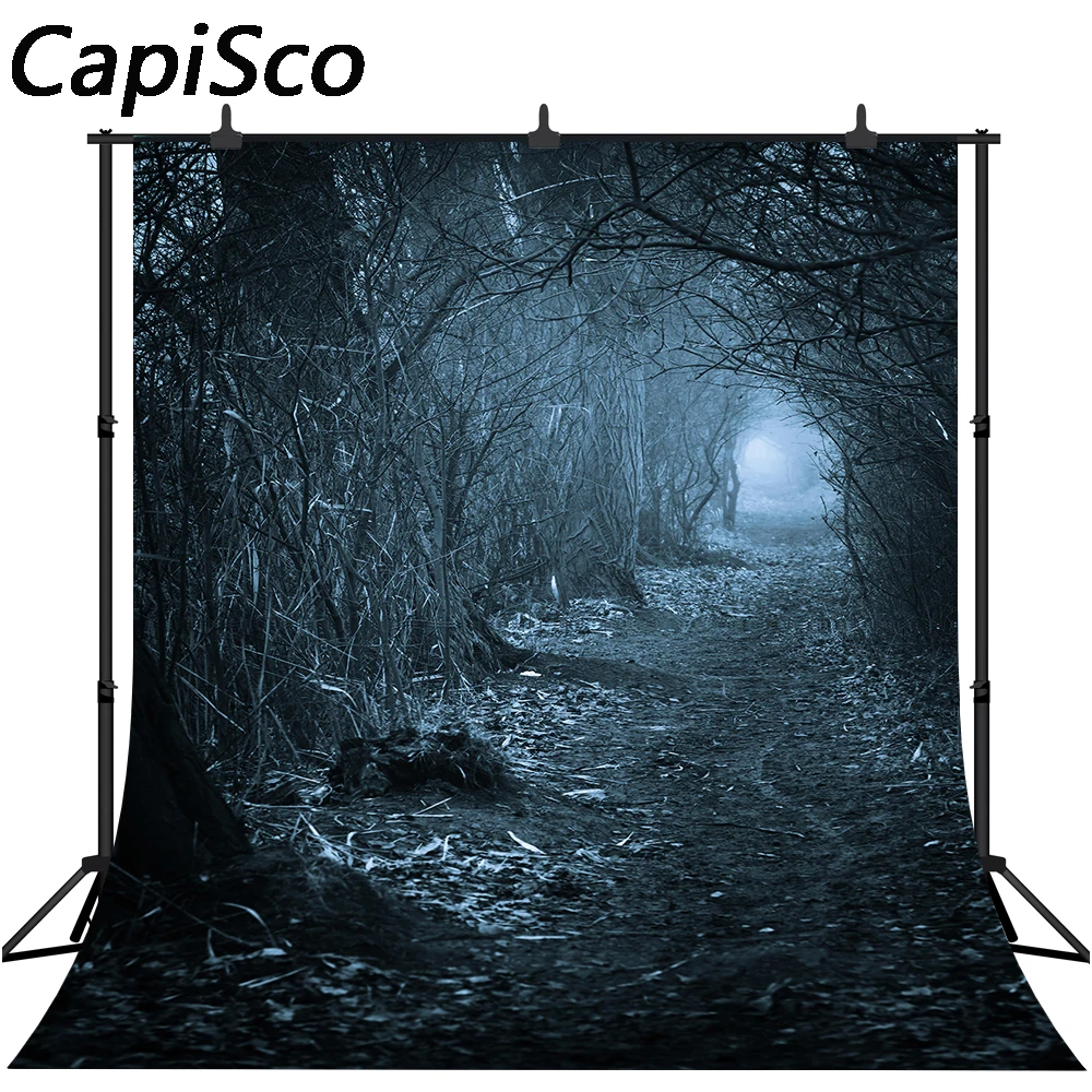 

Capisco photography background dark Horrible forest trail Halloween theme backdrop professional photo background studio