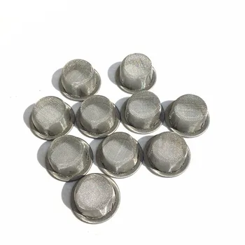 

10pcs Gemstone pipe replacement filters stainless Steel Screen Crystal Smoking Pipes Metal Cigarette Filte Accessories