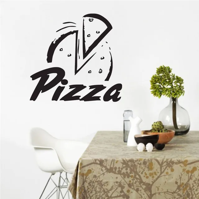 pizza wall decals vinyl removable restaurant wall decor sticker food