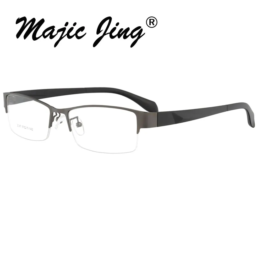 Magic Jing металлические очки для близорукости мужские очки оптические оправы 2347 - Цвет оправы: grey
