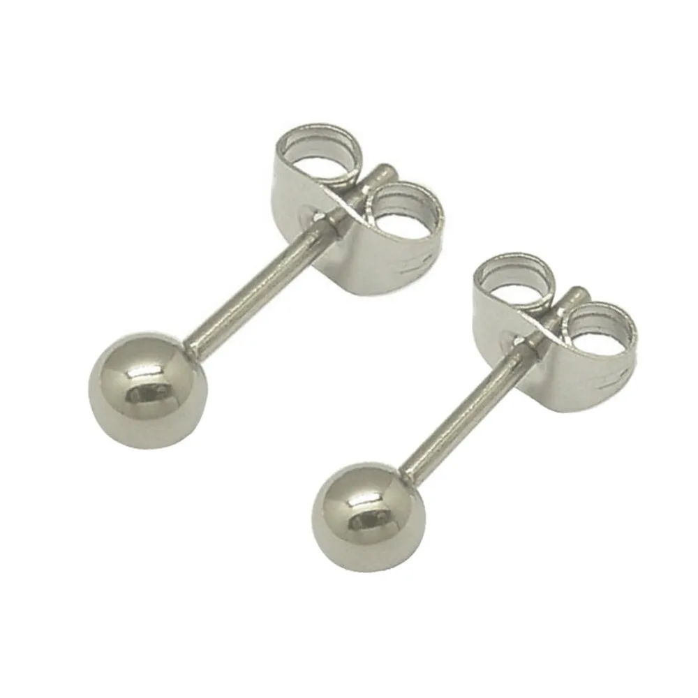4mm titanium ball stud earringsin Stud Earrings from Jewelry