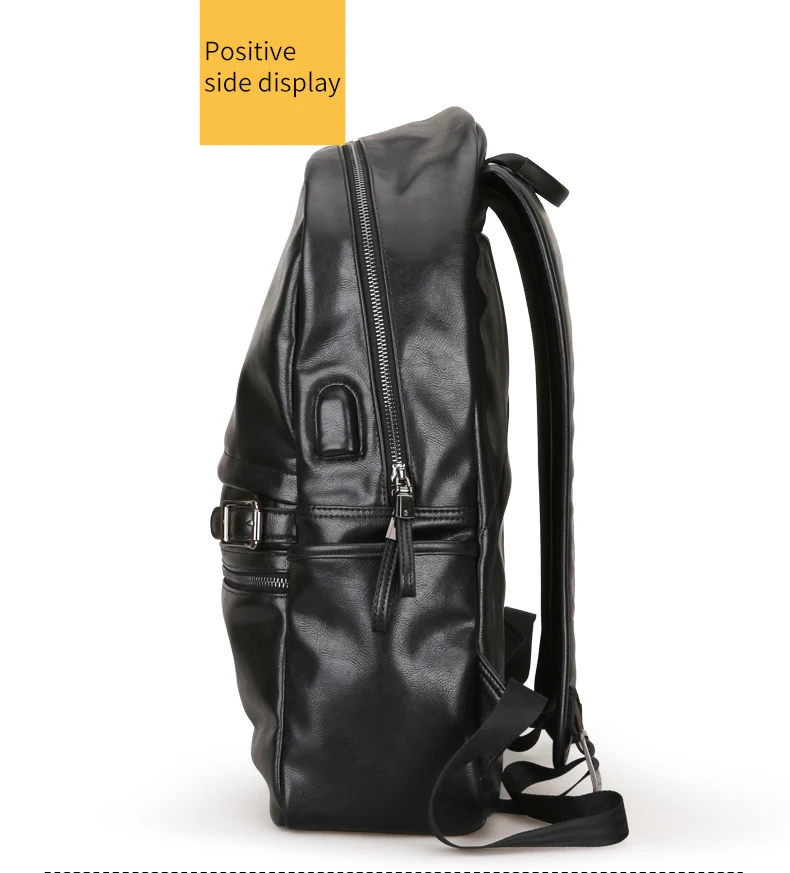 MS брендовый винтажный рюкзак из искусственной кожи, школьный рюкзак для колледжа, водонепроницаемый деловой рюкзак для ноутбука, черный рюкзак Mochila 569