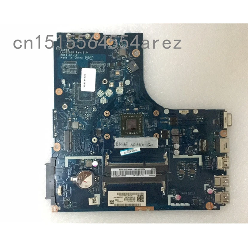Новый оригинальный ноутбук lenovo ideapad B50 45 материнская плата UMA A6 6310 LA B291P