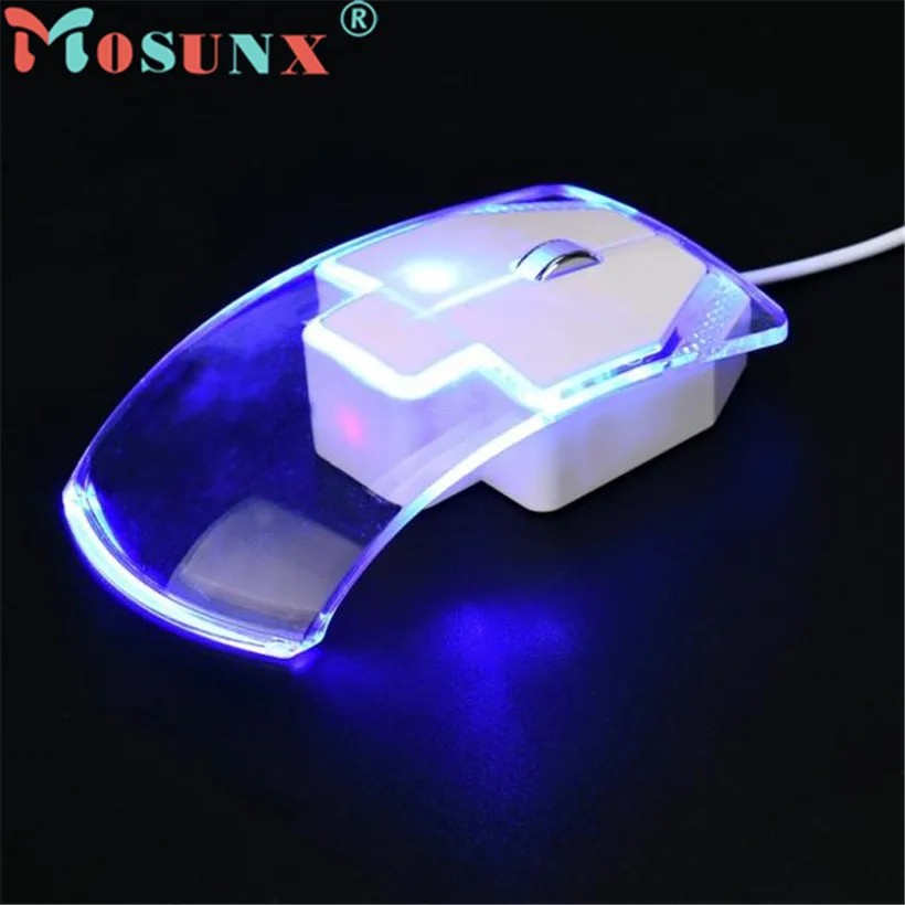 

Mosunx Advanced 1600 DPI Optical USB LED Wired Game Mouse Mice For PC Laptop Computer Blue 2018 hot sales 1PC