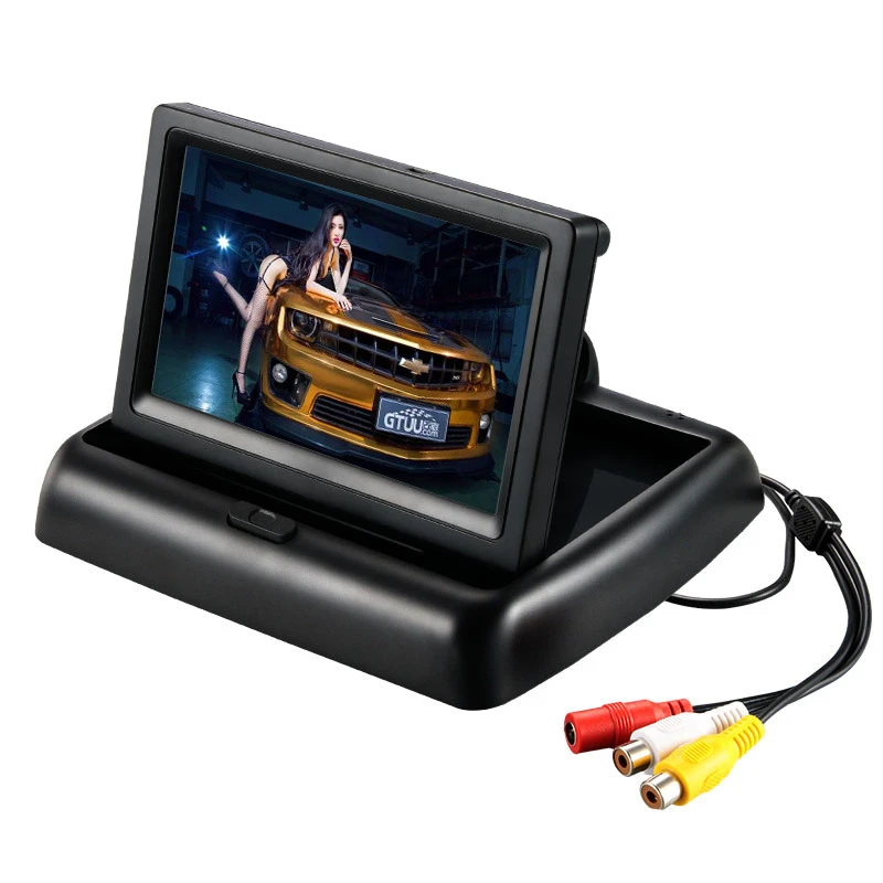 AZGIANT HD 4 3 дюймовый TFT LCD экран складной Автомобильный Обратный ЖК монитор камера