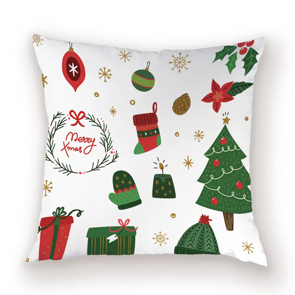Happy Throw Pillow Cover Holidays Decorative Cushion Covers Halloween Christmas Festival Home Decor Living Room Pillows Case - Цвет: L770-11